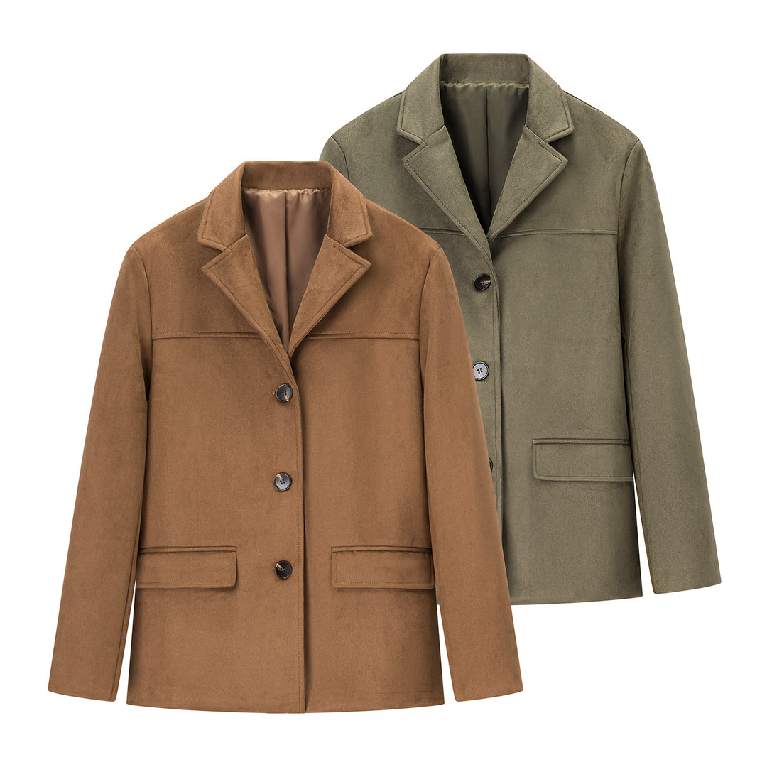 Damen Trendige Blazerjacke aus weichem Stoff Drune
