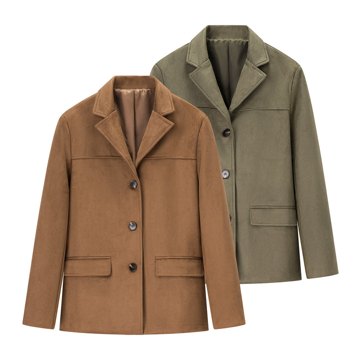 Damen Trendige Blazerjacke aus weichem Stoff Drune