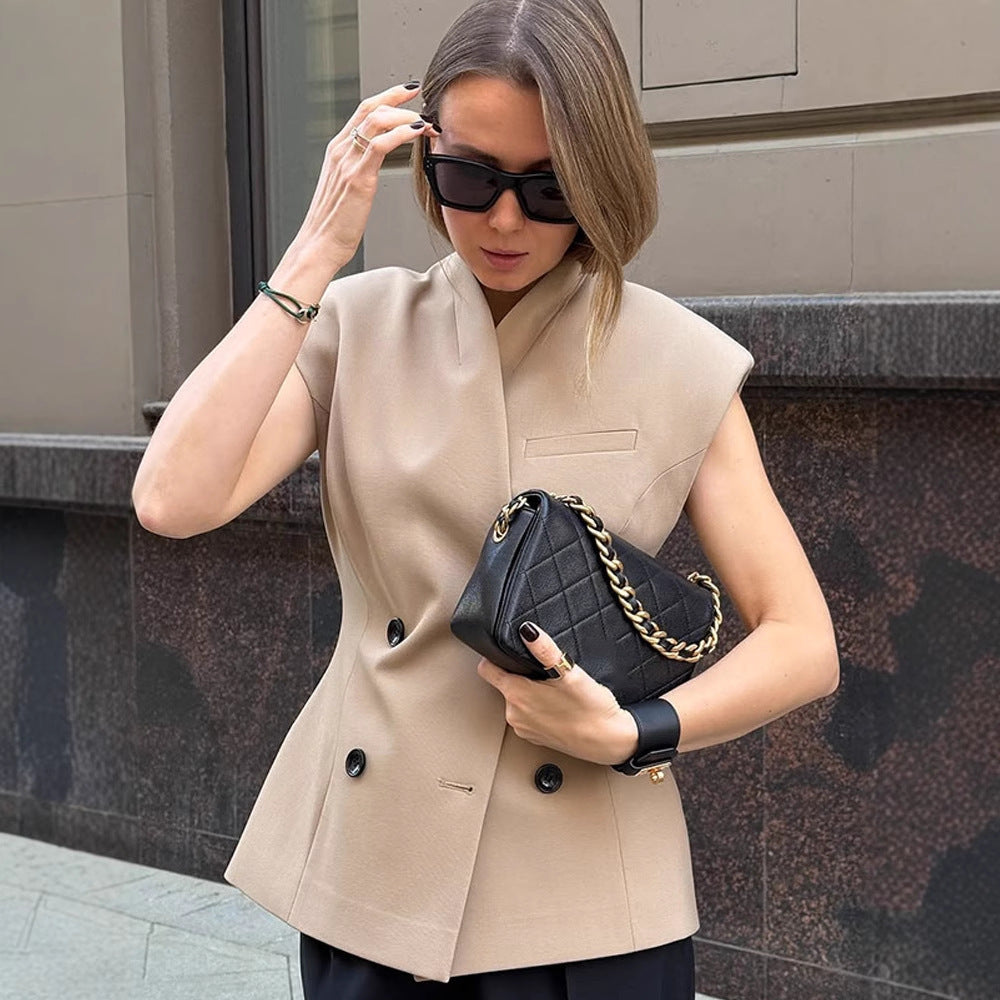 Damen Modischer Blazer mit asymmetrischem Schnitt Drune
