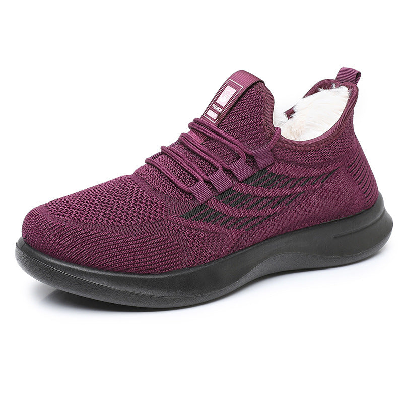 Damen Sportliche und warme Sneakers mit kuscheligem Innenfutter Drune