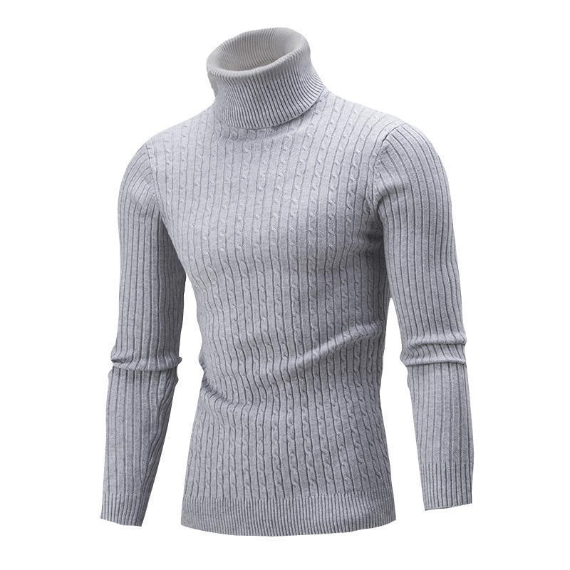 Herren Rollkragenpullover mit strukturiertem Zopfmuster und modernem Schnitt Drune