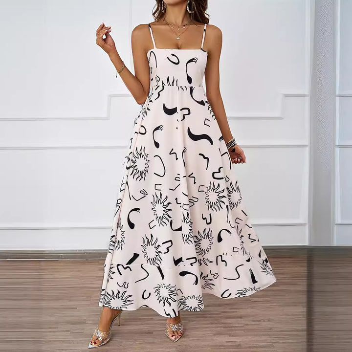Damen Maxikleid mit grafischem Muster Drune