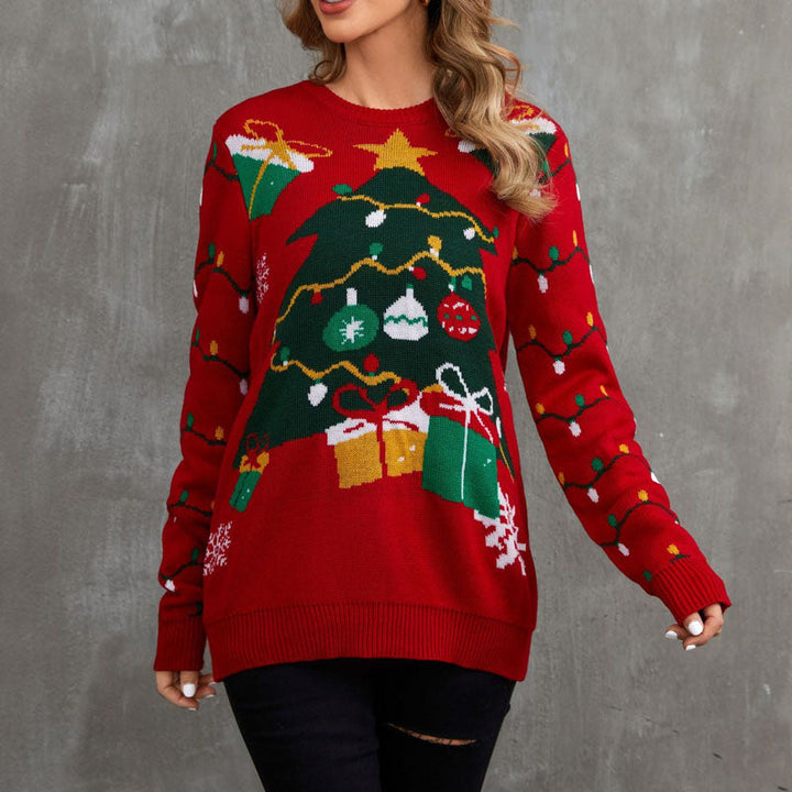 Drune | Lustiger Weihnachtsstrickpullover für Damen