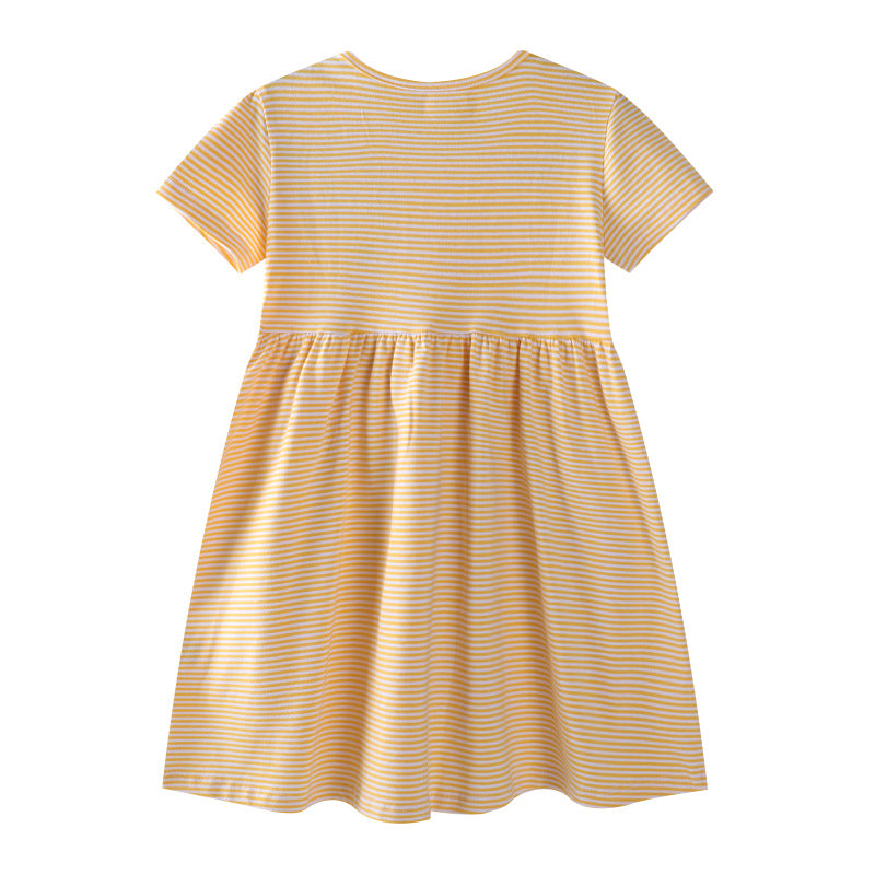 Mädchen Freizeitkleid mit liebevollen Entenapplikationen Drune