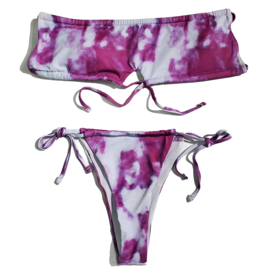 Damen Bandeau-Bikini mit verspieltem Knotendesign Drune