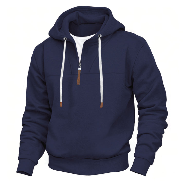 Herren Kapuzenpullover mit halbem Reißverschluss und hochwertigen Materialien Drune