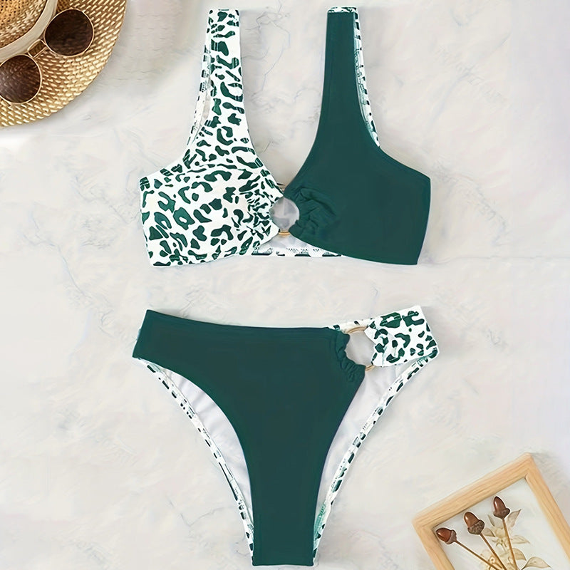 Damen Triangel-Bikini mit modischem Ringdetail und asymmetrischem Schnitt Drune