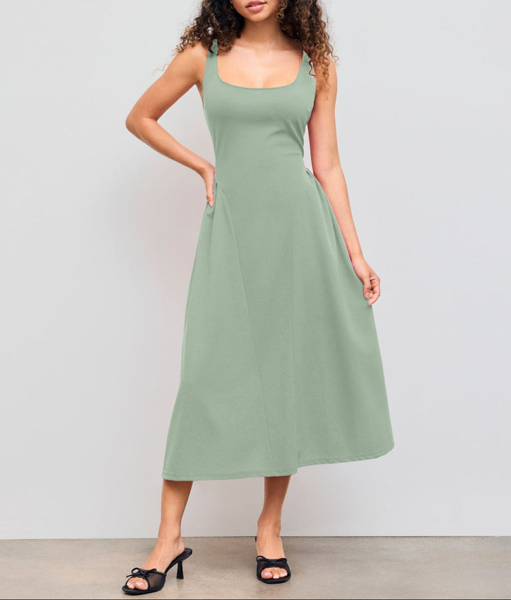 Damen Maxikleid mit schulterfreiem Design und figurfreundlichem Schnitt Drune