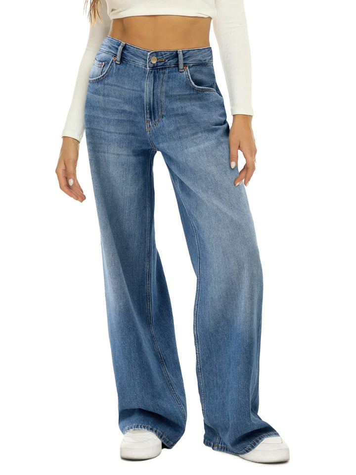 Damen lässige weite Jeans im urbanen Stil Drune