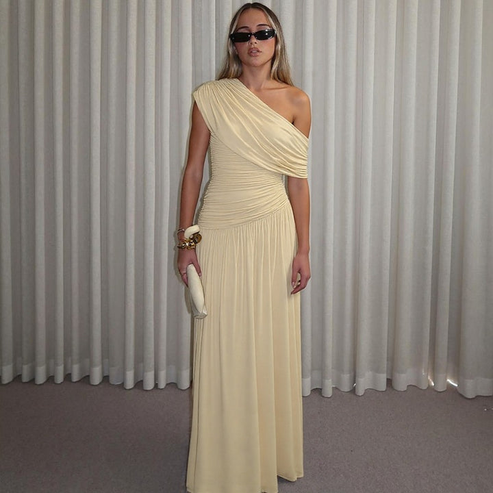 Damen Elegantes Wickel-Maxikleid mit asymmetrischem Schnitt und hochwertigem Jersey Drune