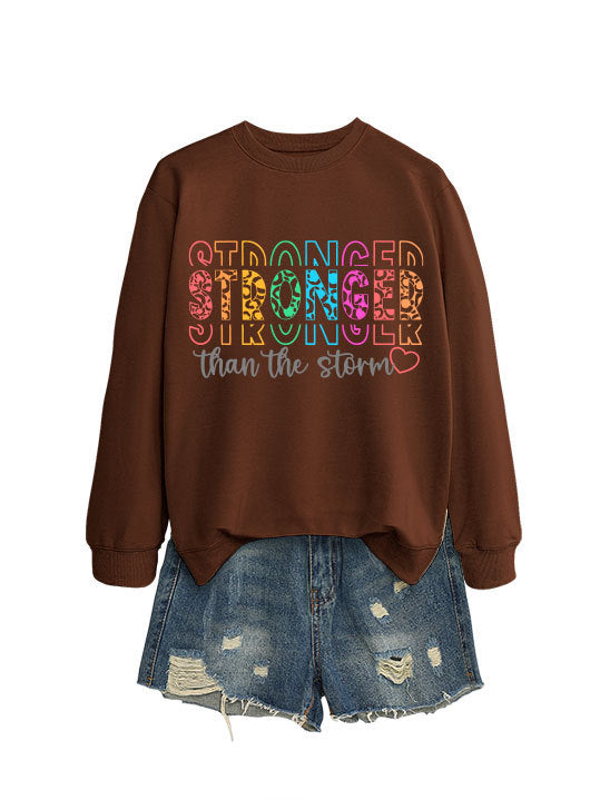 Damen Sweatshirt mit motivierendem Schriftzug und lässigem Schnitt Drune