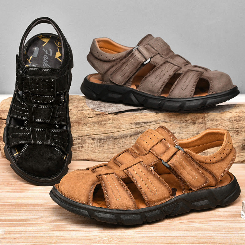 Herren bequeme Sandalen aus hochwertigem Leder Drune