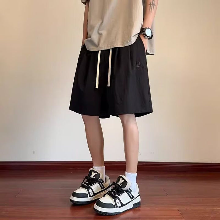 Herren Bequeme Leinen-Shorts mit verstellbarem Kordelzug und seitlichen Taschen Drune