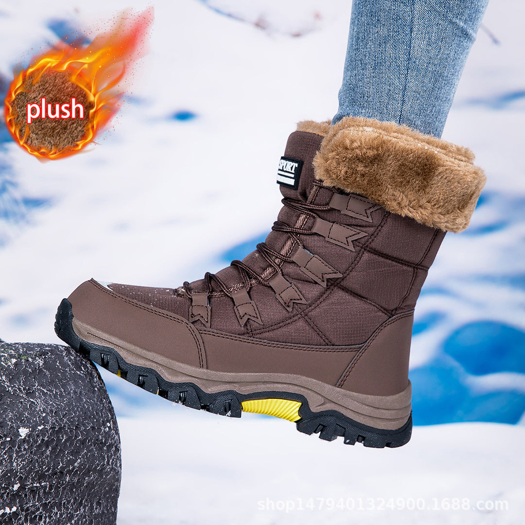 Damen warme Winterstiefel mit kuscheligem Futter und rutschfester Sohle Drune