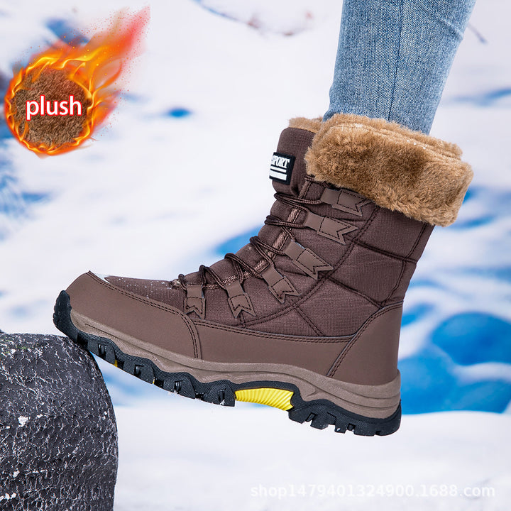 Damen warme Winterstiefel mit kuscheligem Futter und rutschfester Sohle Drune