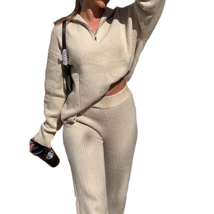 Damen nan Feinstrickpullover mit hohem Kragen und verdecktem Reißverschluss Drune