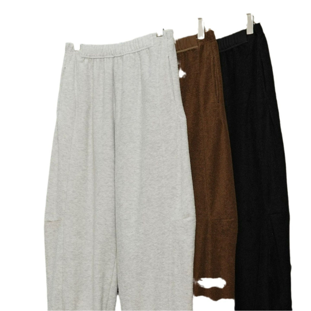 Damen bequeme Freizeithose mit elastischem Bund und lockerem Schnitt Drune