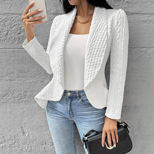Damen Strukturierte Jacke mit modernem Schnitt Drune