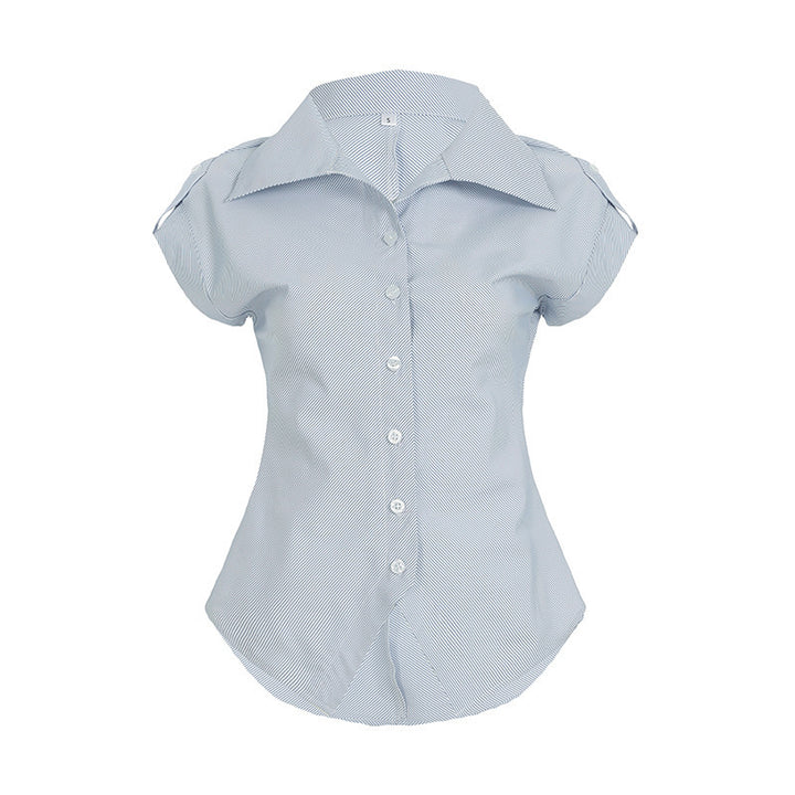 Damen elegante Bluse mit modernen Streifen Drune