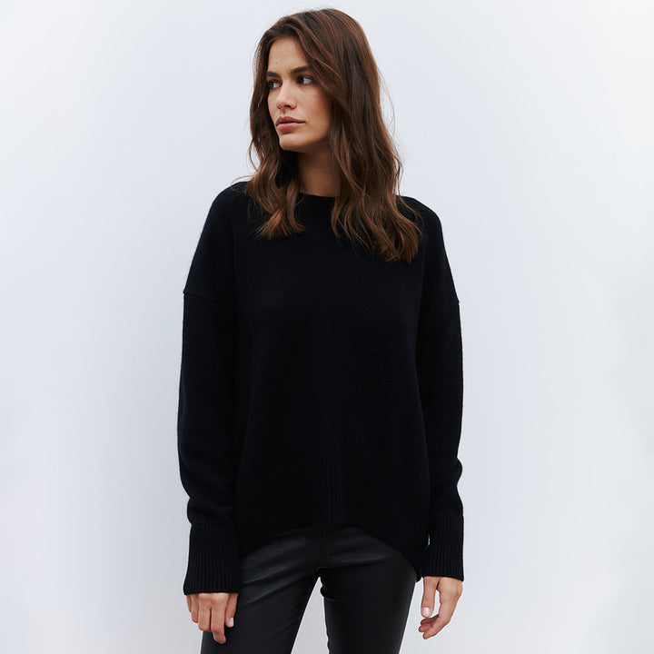 Damen Komfortabler Strickpullover mit lässiger Silhouette Drune
