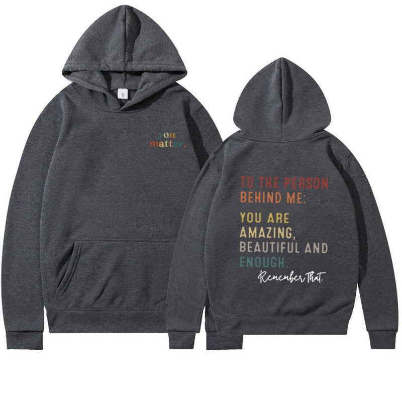 Damen Kapuzenpullover mit motivierendem Schriftzug Drune