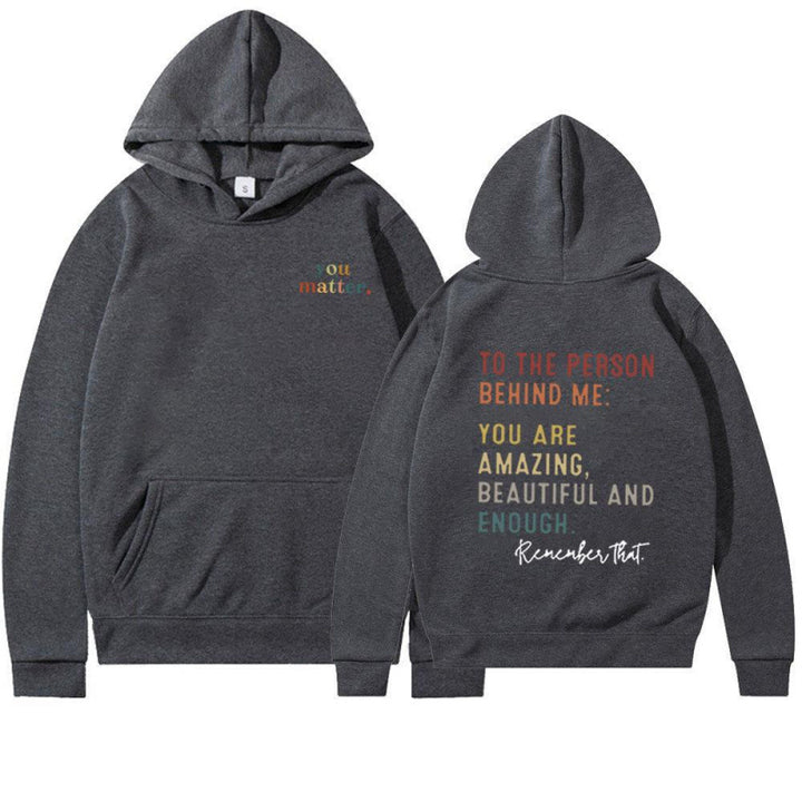 Damen Kapuzenpullover mit motivierendem Schriftzug Drune