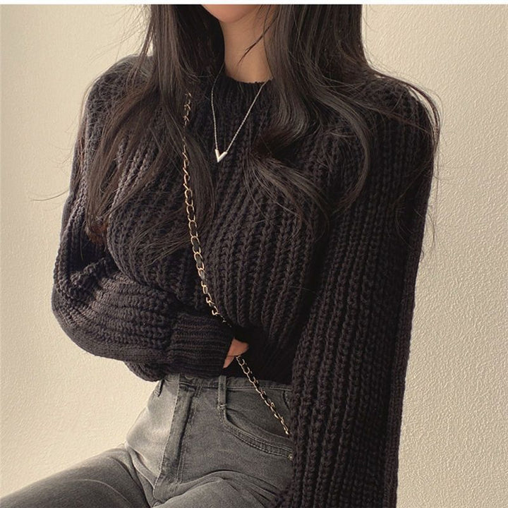 Damen Strickpullover mit weichem Material und modischem Rippenmuster Drune