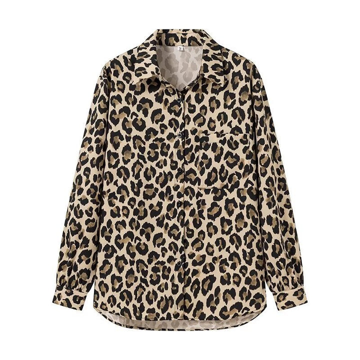 Damen Weite Leinenhose im trendigen Leopardenmuster Drune