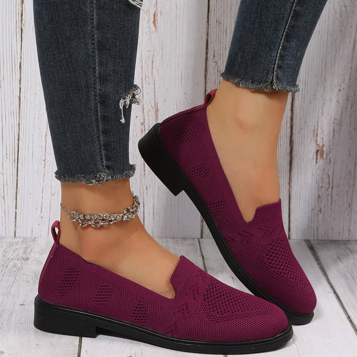Damen luftige Slip-On Sneakers mit atmungsaktivem Netzmaterial Drune