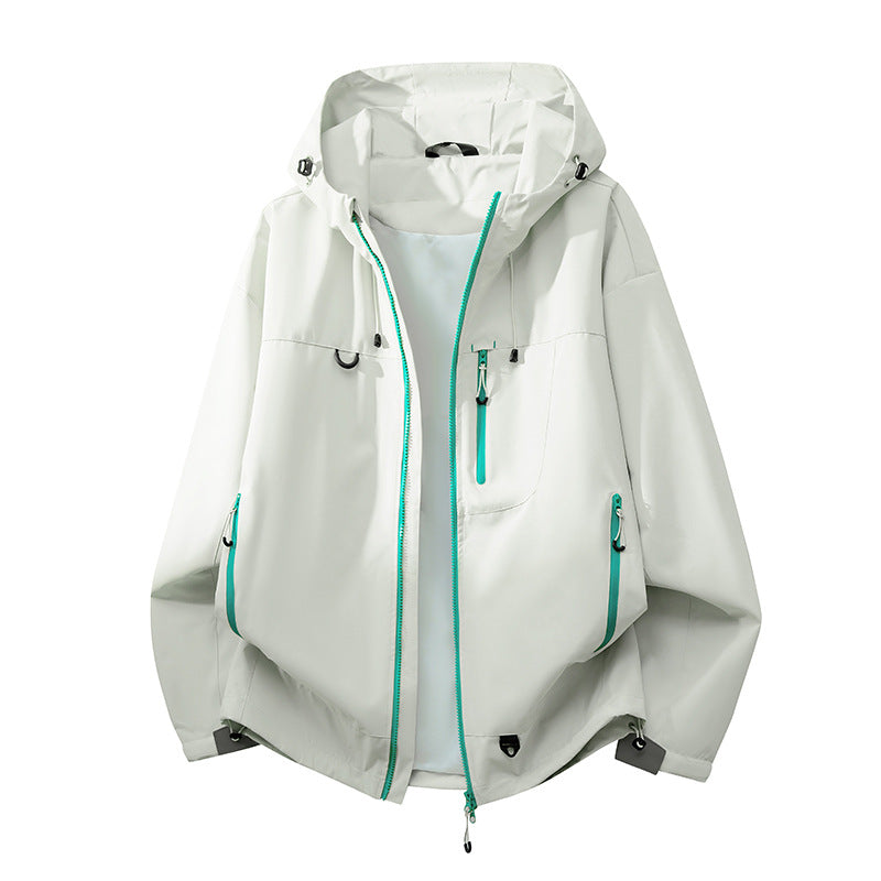 Damen technische Outdoorjacke mit multifunktionalen Taschen und verstellbarem Kapuzensystem Drune