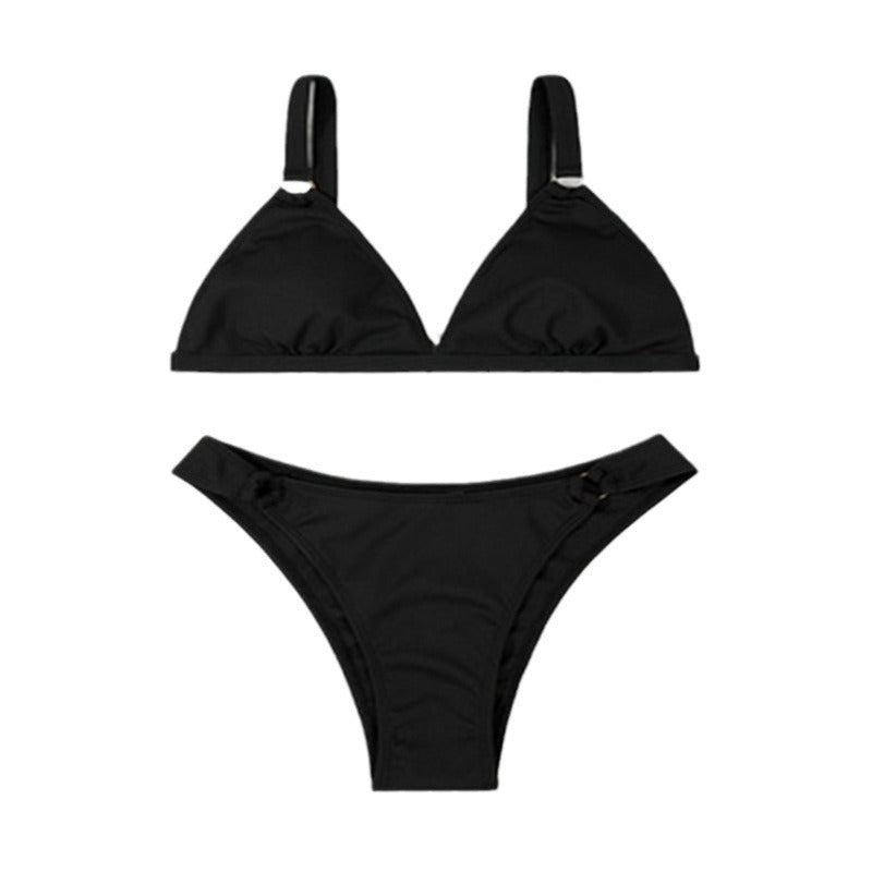 Damen Triangel-Bikini mit eleganten Goldakzenten Drune