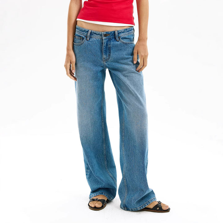 Damen Weite Denim-Jeans im lässigen Schnitt Drune