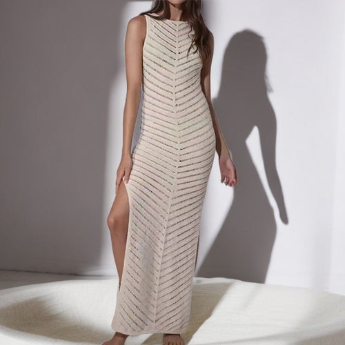 Damen Maxikleid mit elegantem Schnitt und raffinierten Rüschen Drune
