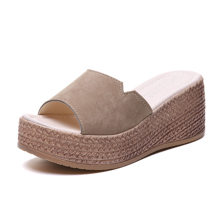Damen Wedge-Sandalen mit modernem Überkreuz-Design und rutschfester Sohle Drune