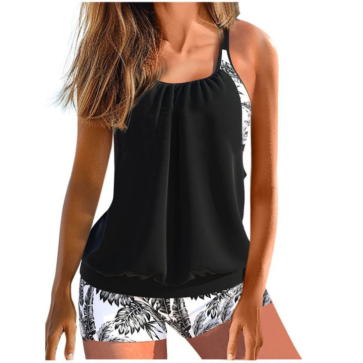 Damen Tankini-Set mit floralem Oberteil und bequemen Shorts Drune