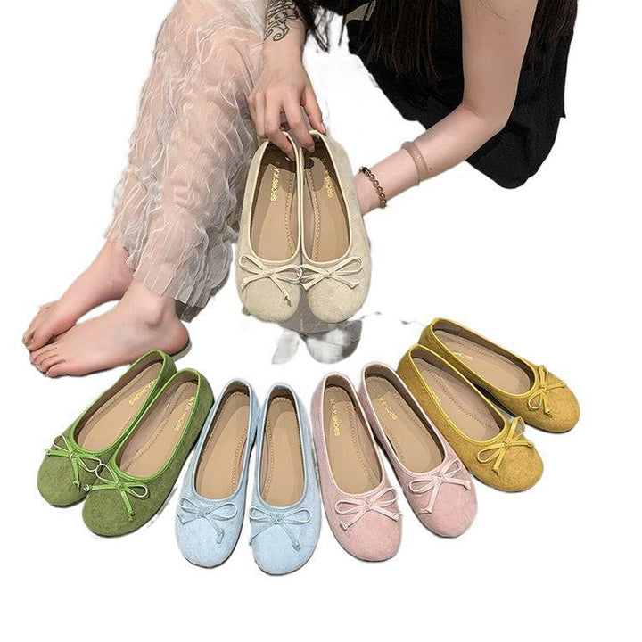 Damen Ballerinas mit feiner Schleifenapplikation Drune