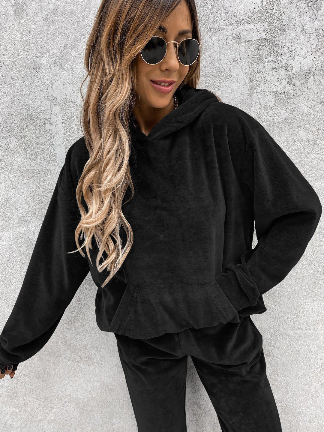 Damen modisches Fleece-Jogging-Set Drune