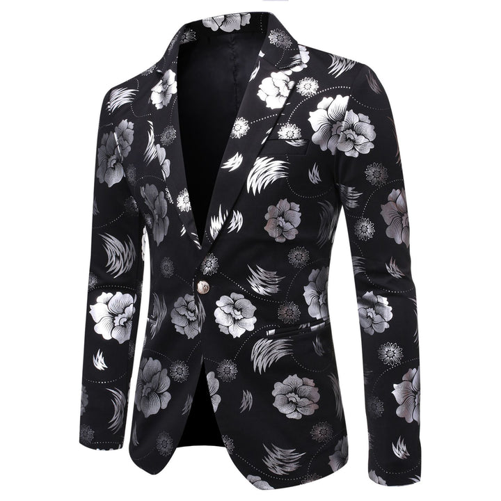 Herren eleganter Blazer mit luxuriösem Blumenmuster Drune