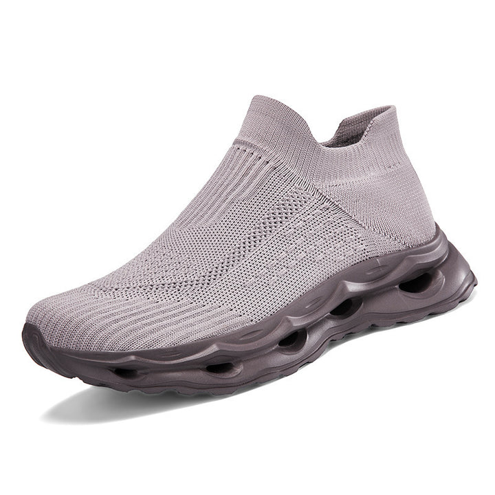 Unisex nan sockenartiger Strickslipper mit gelochter Hohlkammer-Dämpfung Drune