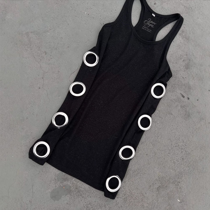Damen Figurbetontes Minikleid mit metallischen Details Drune