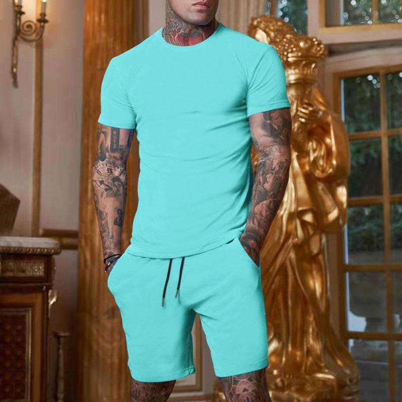Herren sportliches T-Shirt und Shorts Set Drune