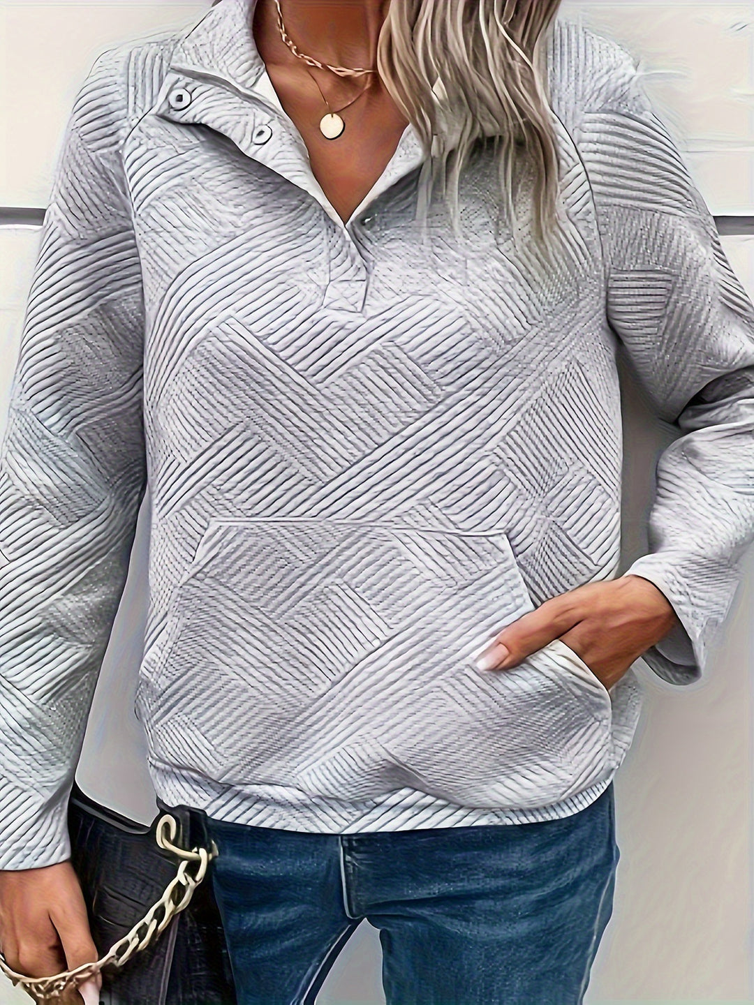 Damen Stepppullover mit durchgehendem Reißverschluss und praktischen Taschen Drune