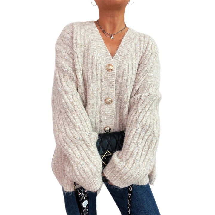 Damen Strickjacke mit luxuriöser Struktur und eleganten Knopfdetails Drune