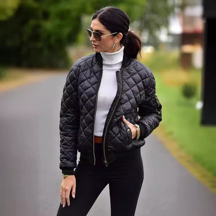 Damen Urbaner Steppjacke mit Weichem Kunstfellkragen Drune