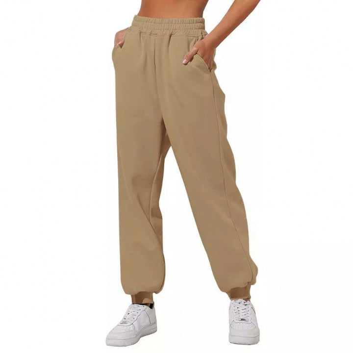 Damen Jogginghose mit elastischem Bund und seitlichen Eingrifftaschen Drune