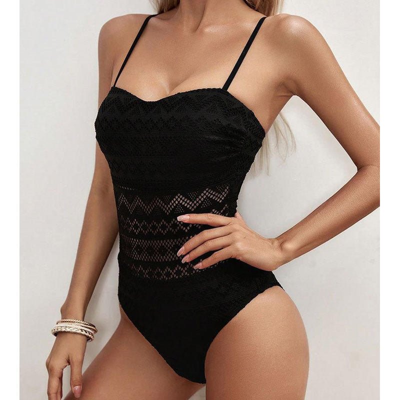 Damen Einteiliger Badeanzug mit raffinierten Häkel-Details Drune