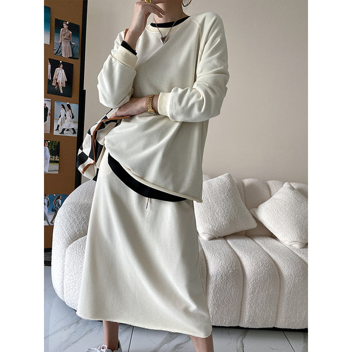 Damen lässiges Freizeit-Set mit bequemem Schnitt und modernen Details Drune