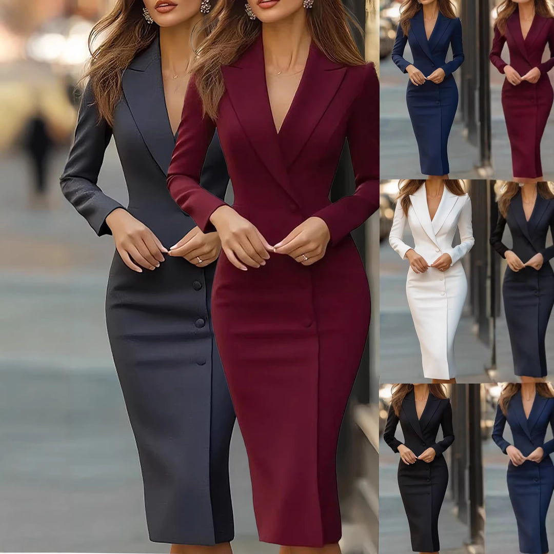 Damen tailliertes Anzugkleid Drune