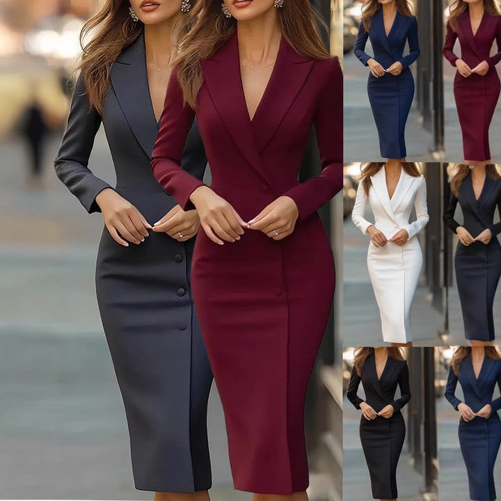 Damen tailliertes Anzugkleid Drune