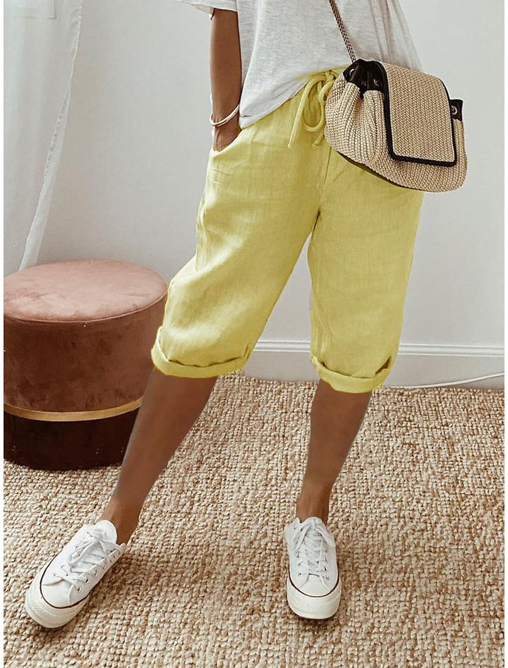 Leichte Shorts mit elastischem Bund für Damen Drune